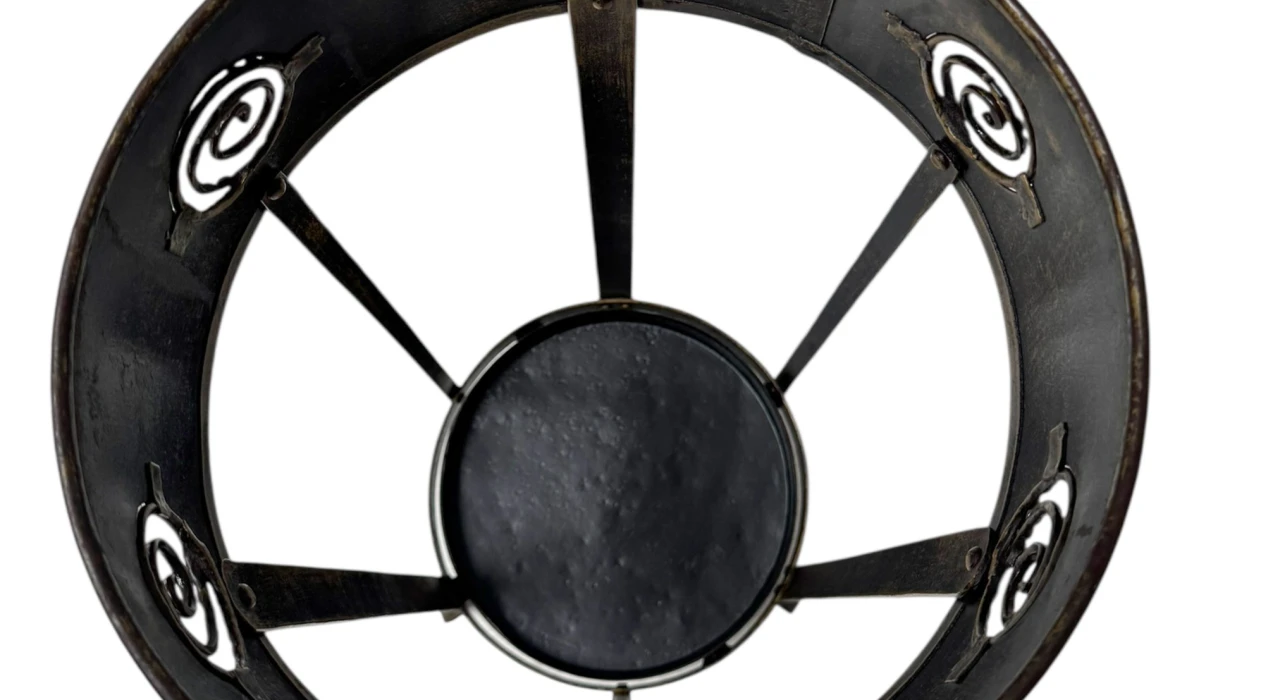 Vienna Secession Patinated Metal Umbrella Stand, 1900s